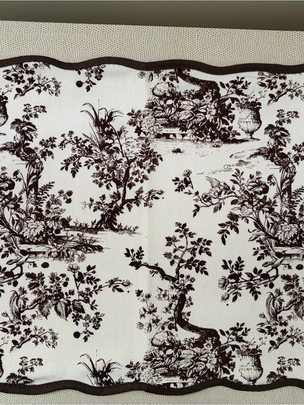 *Out of stock online*  Brown Toile Floral Placemats - Set of 6 NWT